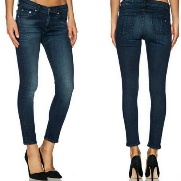 rag & bone Denim - Rag & Bone Women’s Capri Jeans Blue Denim Size 26 Ankle Cropped Skinny Low Rise